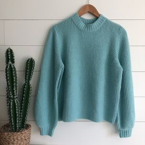 NWT Soft green balloon sleeve sweater